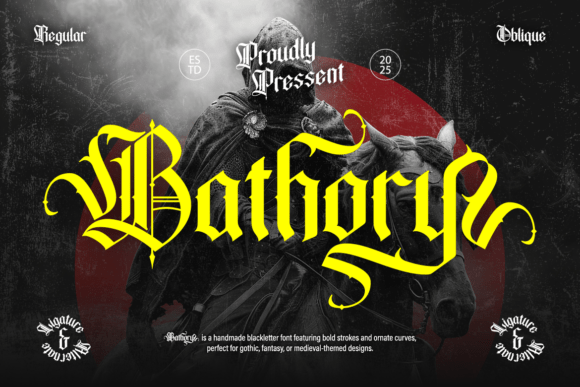 Bathory: The Blackletter Font for Dark, Gothic Designs