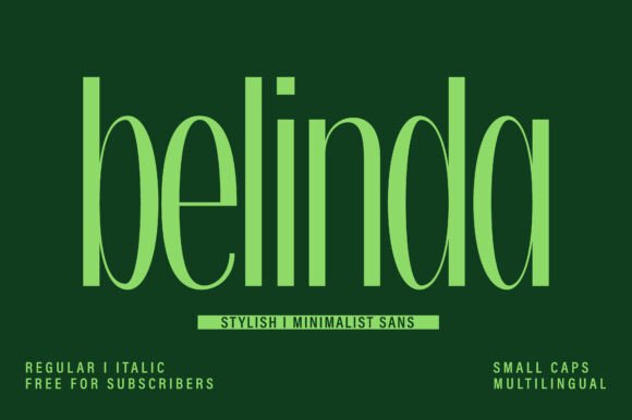 Belinda: The Sleek, Minimalist Typeface for Modern Brands