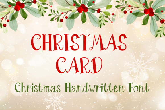 Christmas Card: A Sweet Handwritten Font for Festive Designs