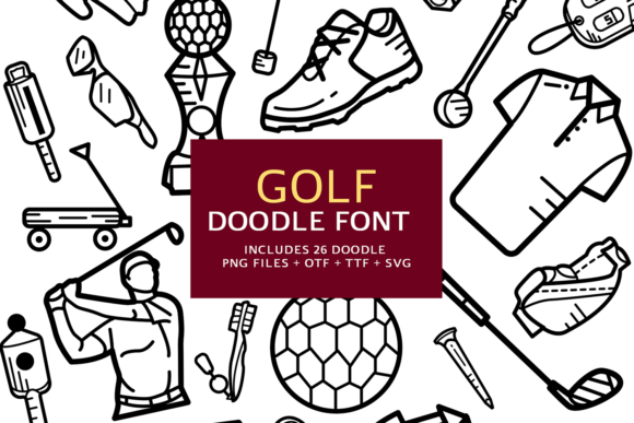 Golf Doodle: A Playful Dingbats Font for Sporty Designs