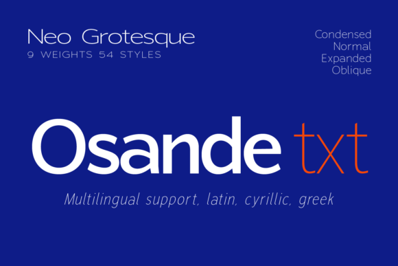 Osande Txt: A Sans Serif Font for Modern Branding