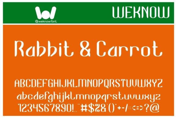 Rabbit and Carrot: A Display Font with Character